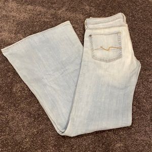 Light wash flare jean 7 for all mankind